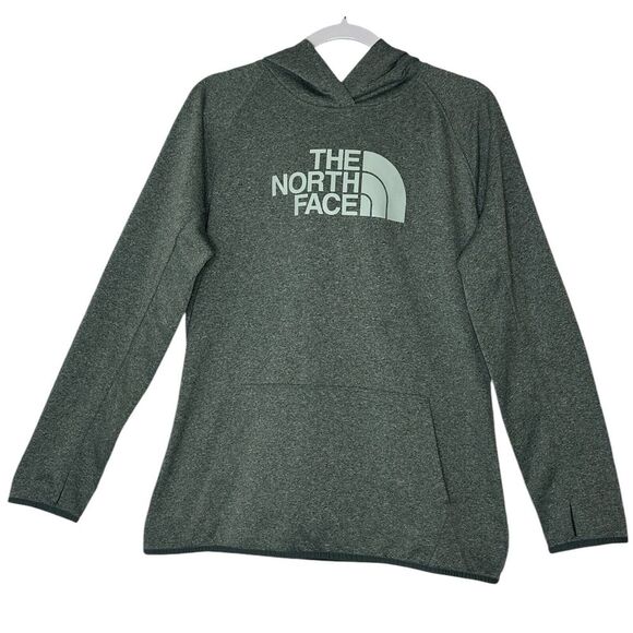 The‎ North Face Hoodie Women XL Green Pullover Sweatshirt Atheistic Athleisure - Picture 1 of 10